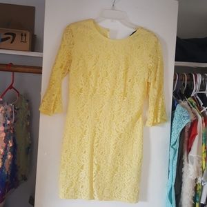 Lacy yellow dress